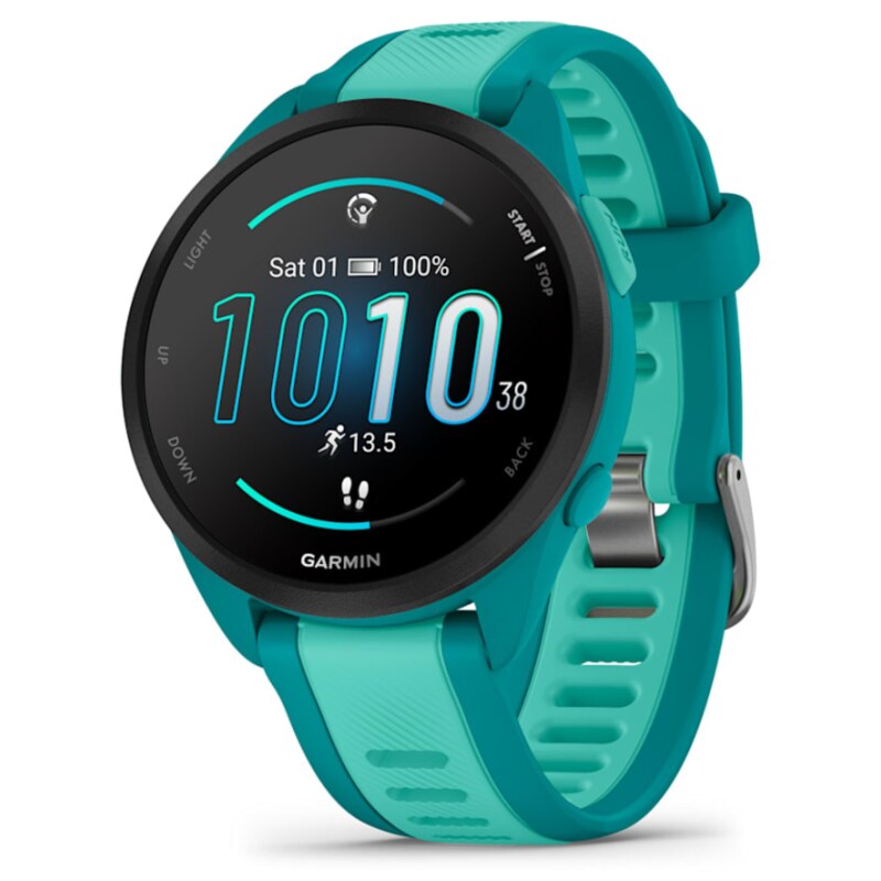 Garmin Forerunner 165 Music 3,05 cm (1.2") AMOLED 43 mm Digital 390 x 390 Pixeles Pantalla táctil Turquesa GPS (satélite)