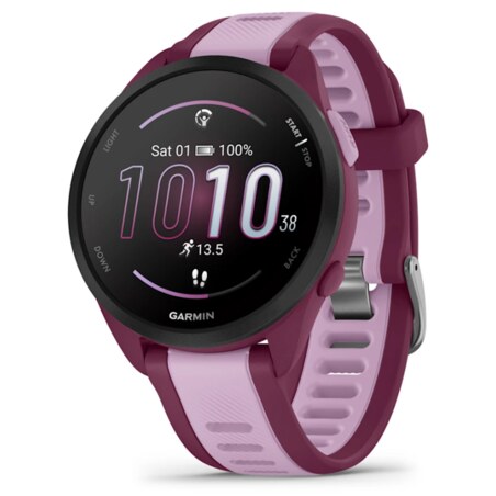 Garmin Forerunner 165 Music 3,05 cm (1.2") AMOLED 43 mm Digital 390 x 390 Pixeles Pantalla táctil Púrpura GPS (satélite)
