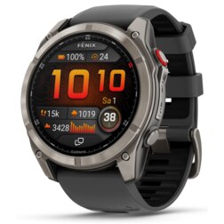 Garmin fenix 8 Pro 3,56 cm (1.4") AMOLED 51 mm Digital 454 x 454 Pixeles Pantalla táctil Grafito, Titanio Wifi GPS (satélite)