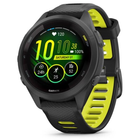 Garmin Forerunner 265S 2,79 cm (1.1") AMOLED 42 mm Digital 360 x 360 Pixeles Pantalla táctil Negro, Gris Wifi GPS (satélite)