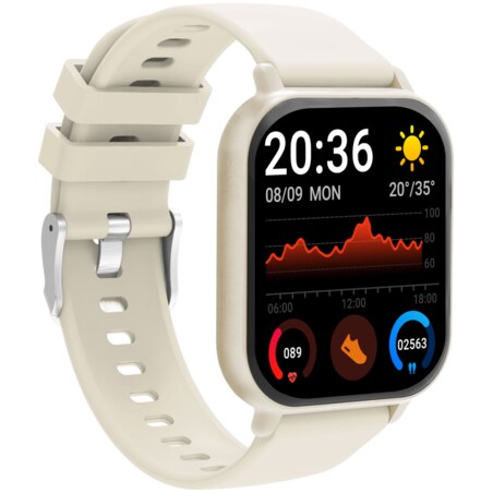 Denver SWC-176BE Relojes inteligentes y deportivos 4,6 cm (1.81") TFT Digital Pantalla táctil Beige