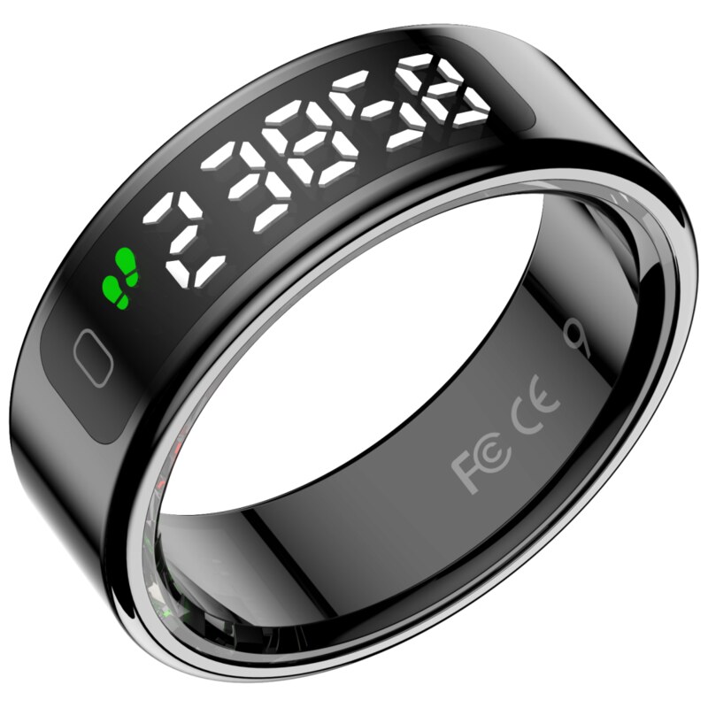 Leotec LESR01K08 rastreador de actividad LED Anillo inteligente rastreador de actividad IPX8 Negro