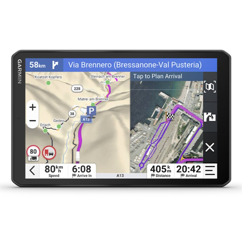 Garmin dezl LGV820 navegador Fijo 20,3 cm (8") TFT Pantalla táctil 405 g Negro