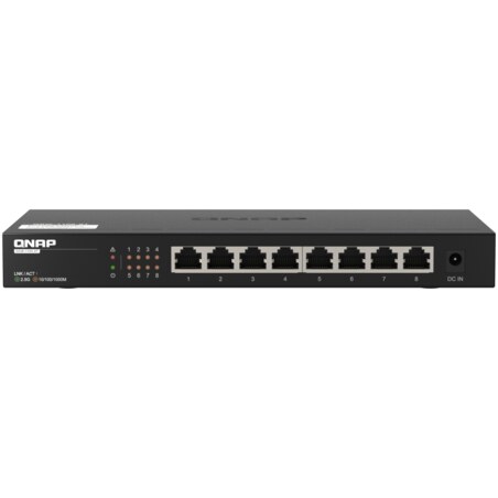 QNAP QSW-1108-8T switch No administrado 2.5G Ethernet (100/1000/2500) Negro