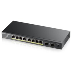 Zyxel GS1100-10HP v2 No administrado Gigabit Ethernet (10/100/1000) Energía sobre Ethernet (PoE) Negro