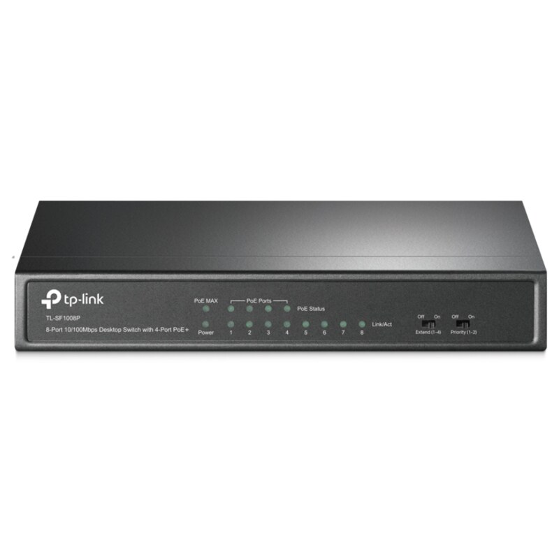 TP-Link TL-SF1008P No administrado Fast Ethernet (10/100) Energía sobre Ethernet (PoE) Negro