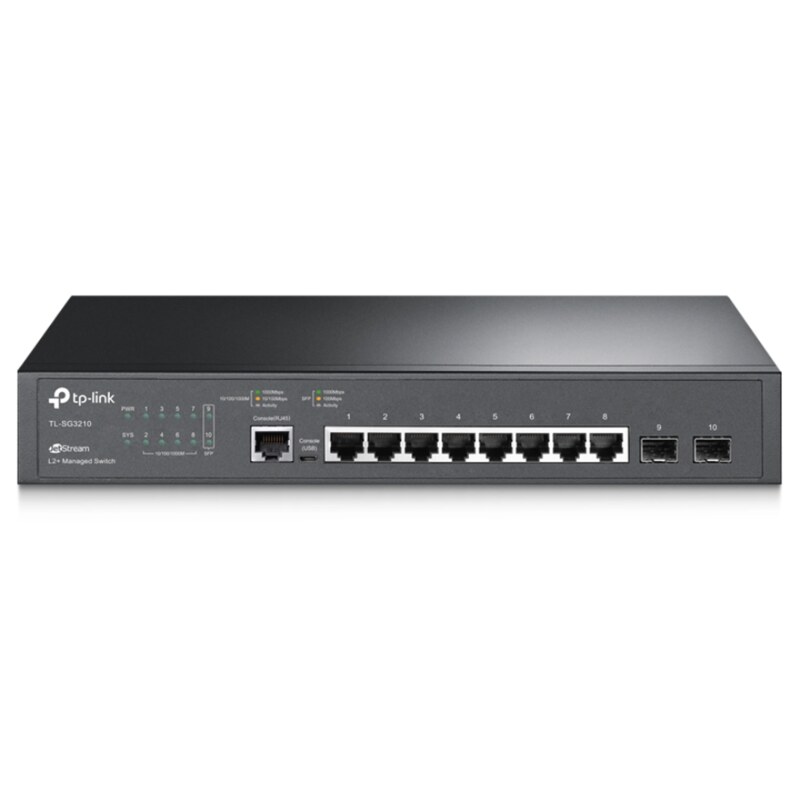 TP-Link JetStream TL-SG3210 switch Gestionado L2/L3 Gigabit Ethernet (10/100/1000) 1U Negro