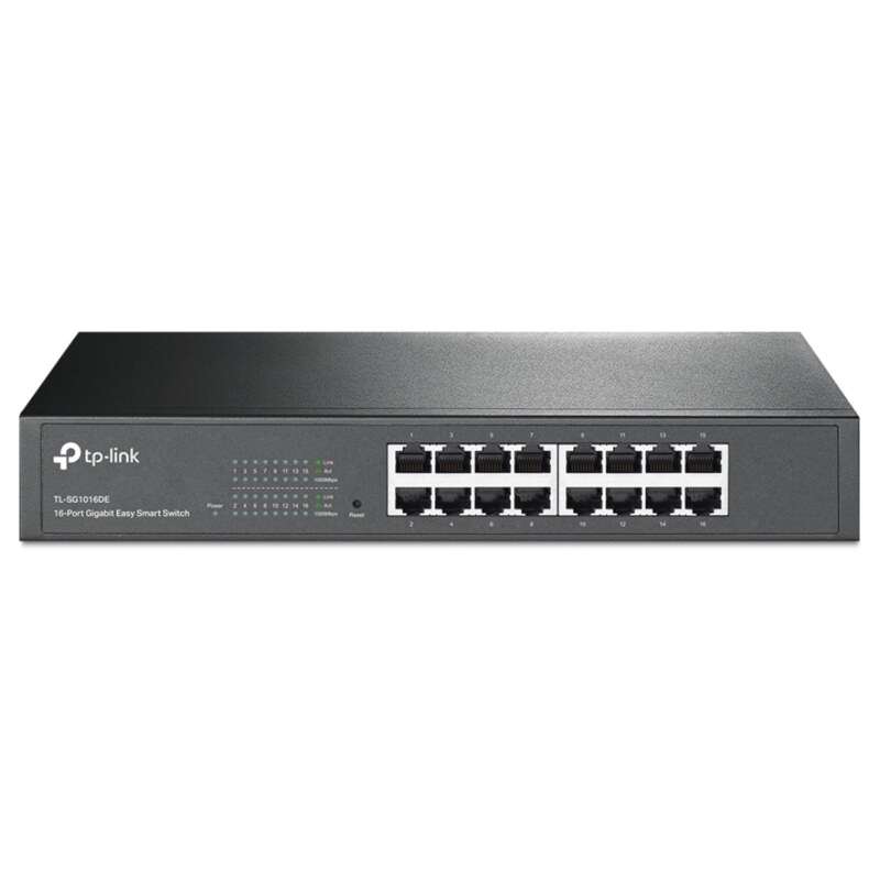 TP-Link TL-SG1016DE Gestionado L2 Gigabit Ethernet (10/100/1000) 1U Negro