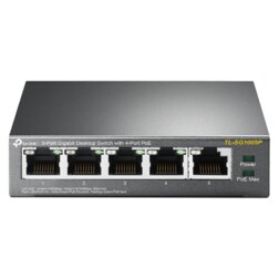 TP-Link TL-SG1005P No administrado Gigabit Ethernet (10/100/1000) Energía sobre Ethernet (PoE) Negro