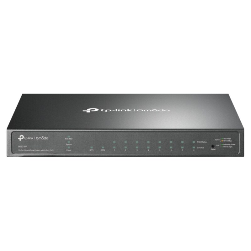 TP-Link Omada SG2210P switch Gestionado L2/L2+ Gigabit Ethernet (10/100/1000) Energía sobre Ethernet (PoE) Negro