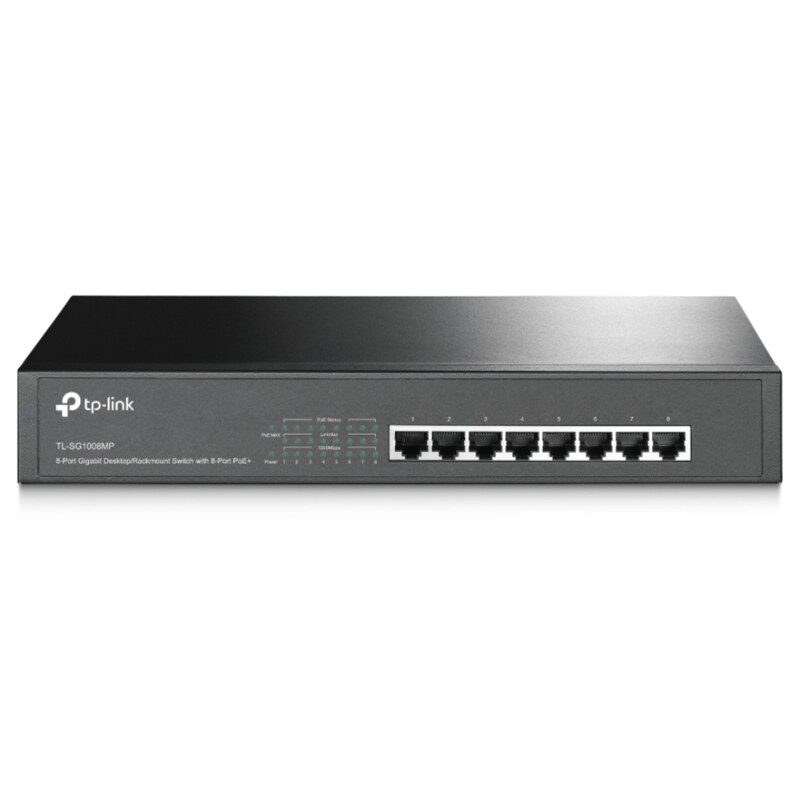 TP-Link TL-SG1008MP switch No administrado Gigabit Ethernet (10/100/1000) Energía sobre Ethernet (PoE) Negro