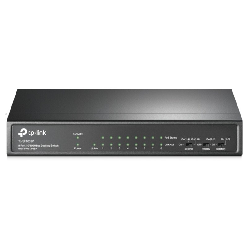 TP-Link TL-SF1009P switch No administrado Fast Ethernet (10/100) Energía sobre Ethernet (PoE) Negro
