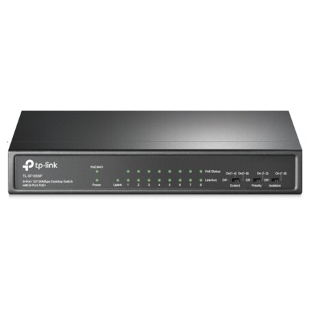 TP-Link TL-SF1009P switch No administrado Fast Ethernet (10/100) Energía sobre Ethernet (PoE) Negro