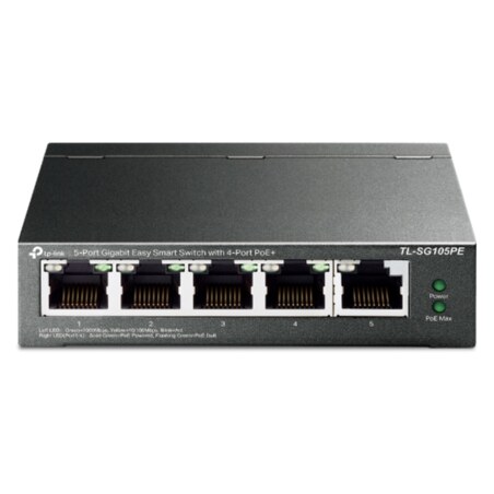 TP-Link TL-SG105PE switch Gestionado L2 Gigabit Ethernet (10/100/1000) Energía sobre Ethernet (PoE) Negro