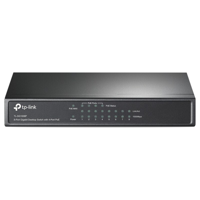 TP-Link TL-SG1008P Gestionado Gigabit Ethernet (10/100/1000) Energía sobre Ethernet (PoE) Gris