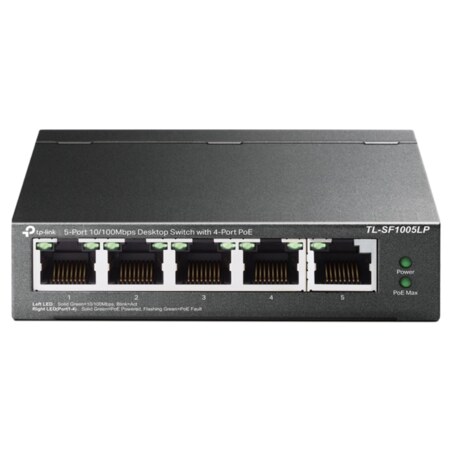 TP-Link TL-SF1005LP switch No administrado Fast Ethernet (10/100) Energía sobre Ethernet (PoE) Negro