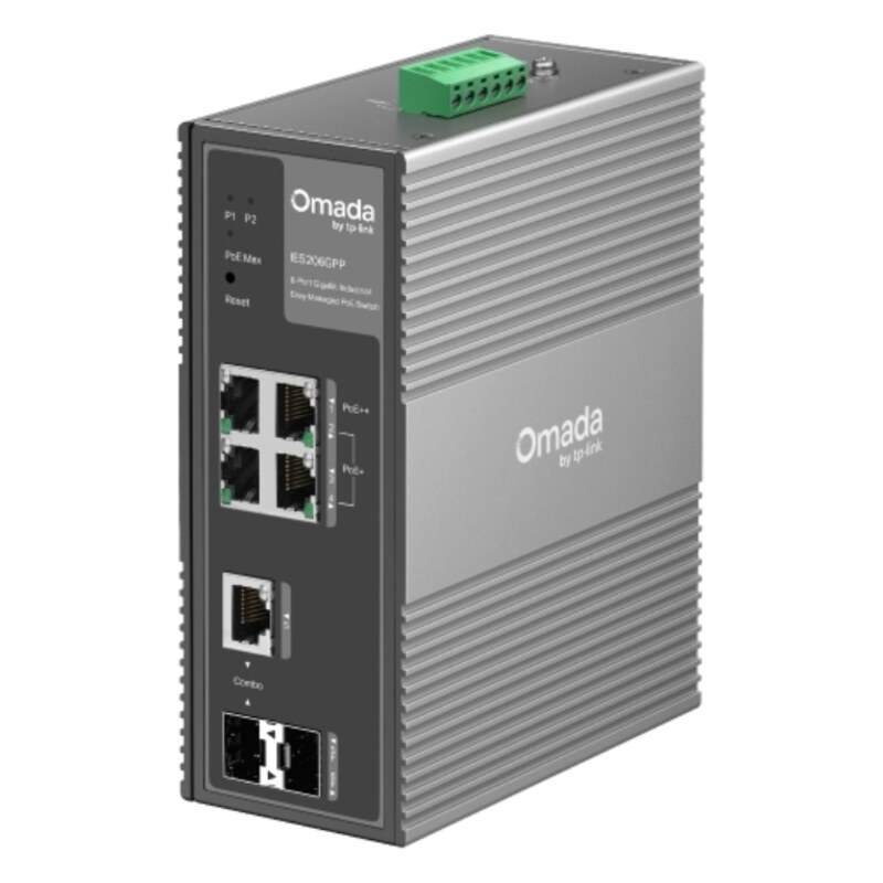 TP-Link IES206GPP switch Gestionado Gigabit Ethernet (10/100/1000) Energía sobre Ethernet (PoE) Negro