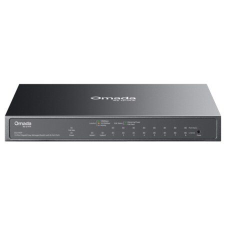 TP-Link Omada ES210GP switch Gestionado L2 Gigabit Ethernet (10/100/1000) Energía sobre Ethernet (PoE) DIN rail Negro