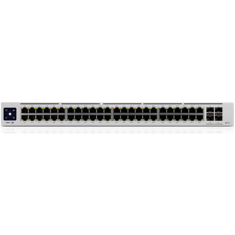 Ubiquiti UniFi Pro 48-Port PoE Gestionado L2/L3 Gigabit Ethernet (10/100/1000) Energía sobre Ethernet (PoE) 1U Plata