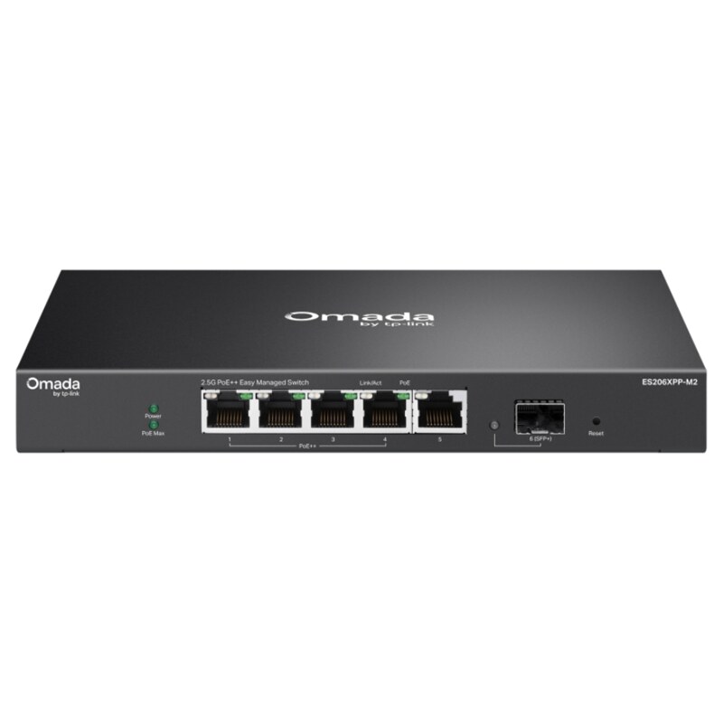 TP-Link ES206XPP-M2 switch Gestionado L2 2.5G Ethernet (100/1000/2500) Energía sobre Ethernet (PoE) Montaje en pared/escritorio 
