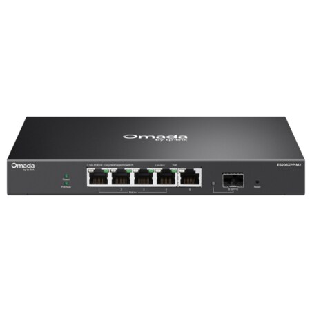 TP-Link ES206XPP-M2 switch Gestionado L2 2.5G Ethernet (100/1000/2500) Energía sobre Ethernet (PoE) Montaje en pared/escritorio 