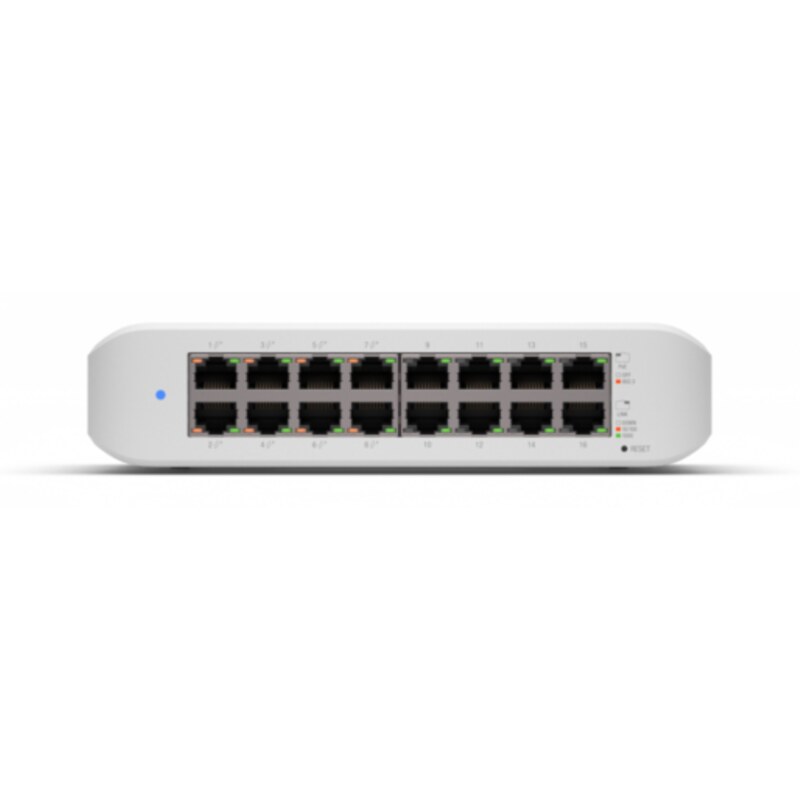 Ubiquiti UniFi Switch Lite 16 PoE L2 Gigabit Ethernet (10/100/1000) Energía sobre Ethernet (PoE) Blanco
