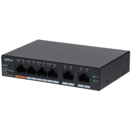 Dahua Technology DH-CS4006-4GT-60 switch Gestionado L2 Gigabit Ethernet (10/100/1000) Energía sobre Ethernet (PoE) Negro