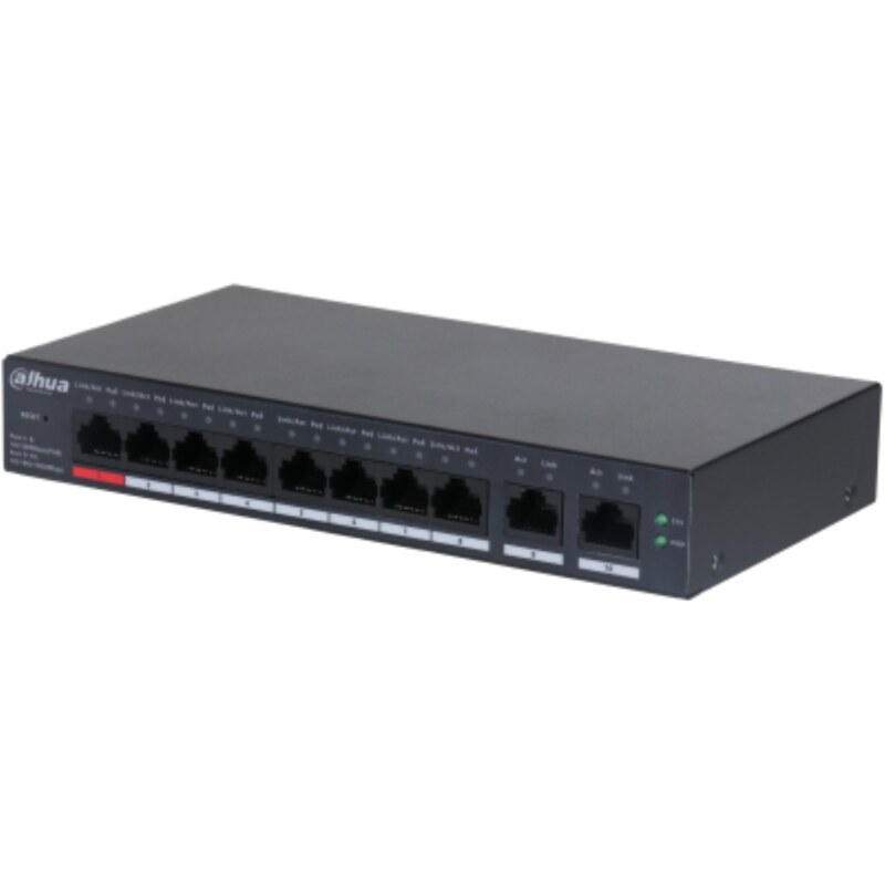 Dahua Technology DH-CS4010-8ET-110 switch Gestionado L2 Fast Ethernet (10/100) Energía sobre Ethernet (PoE) Negro