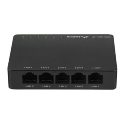 Lanberg DSP2-1005-12V switch No administrado Gigabit Ethernet (10/100/1000) Negro