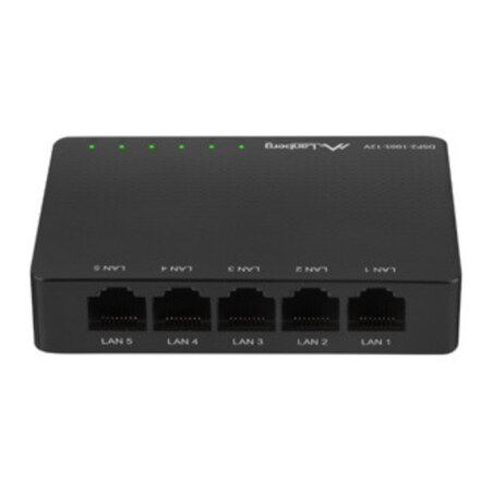 Lanberg DSP2-1005-12V switch No administrado Gigabit Ethernet (10/100/1000) Negro