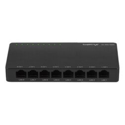 Lanberg DSP2-1008-12V switch No administrado Gigabit Ethernet (10/100/1000) Negro