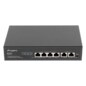Lanberg RSFE-4P-2FE-60 switch No administrado Fast Ethernet (10/100) Energía sobre Ethernet (PoE) 1U Negro