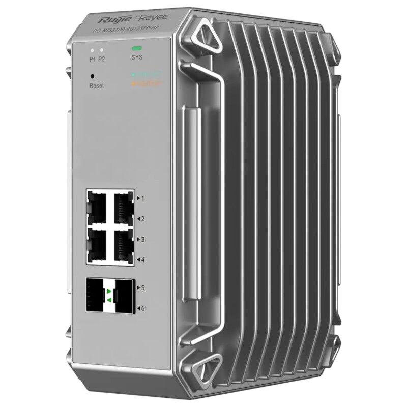 Ruijie Networks RG-NIS3100-4GT2SFP-HP switch Gestionado L2 Gigabit Ethernet (10/100/1000) Energía sobre Ethernet (PoE) Gris
