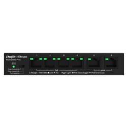 Ruijie Networks RG-ES106D-P V2 switch No administrado Fast Ethernet (10/100) Energía sobre Ethernet (PoE) Negro
