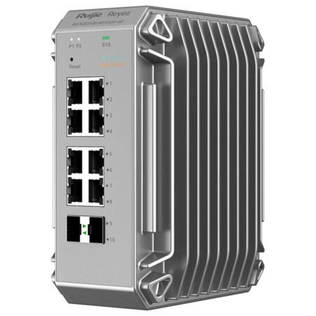 Ruijie Networks RG-NIS3100-8GT2SFP-HP switch Gestionado L2 Gigabit Ethernet (10/100/1000) Energía sobre Ethernet (PoE) Gris