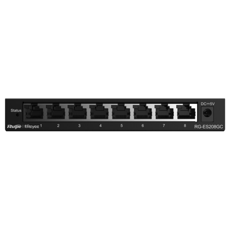 Ruijie Networks RG-ES208GC switch Gestionado L2 Gigabit Ethernet (10/100/1000) Gris