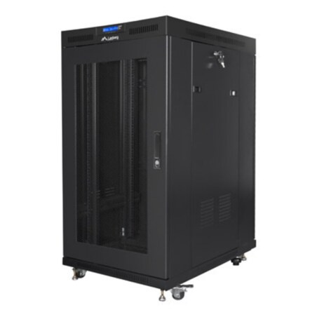 Lanberg FF01-8022-23BL armario rack 22U Rack o bastidor independiente Negro
