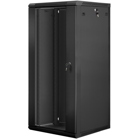 Lanberg WF01-6627-10B armario rack 27U Bastidor de pared Negro