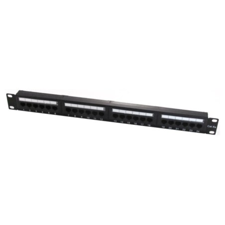 WP 19" Patch Panel Cat.6a UTP 24 RJ45 ports 1U