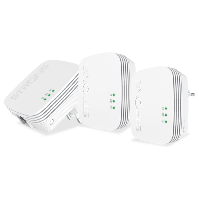 Strong Powerline 600 Triple Pack Mini 600 Mbit/s Ethernet Blanco 3 pieza(s)