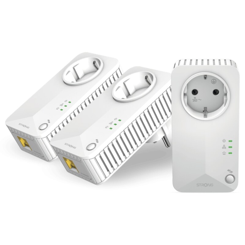 Strong Powerline 600 Triple Pack EU V2 600 Mbit/s Ethernet Blanco 3 pieza(s)