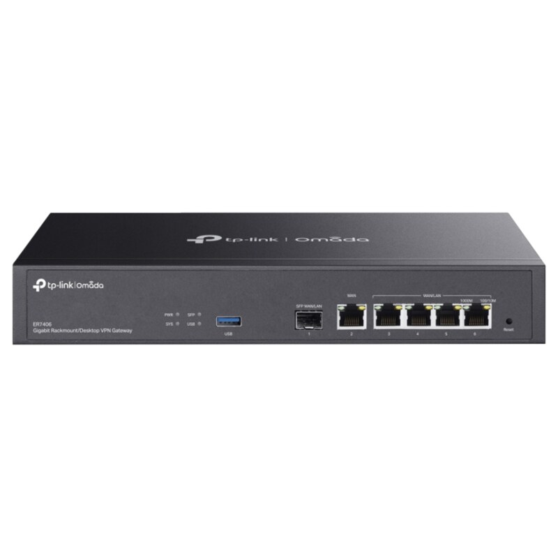 TP-Link ER7406 router Gigabit Ethernet Negro