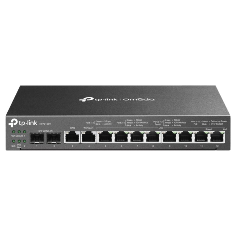 TP-Link Omada ER7212PC router Gigabit Ethernet Negro