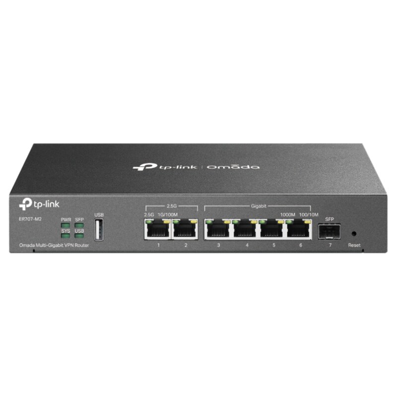 TP-Link Omada ER707-M2 router 2.5 Gigabit Ethernet, Ethernet rápido, Gigabit Ethernet Negro