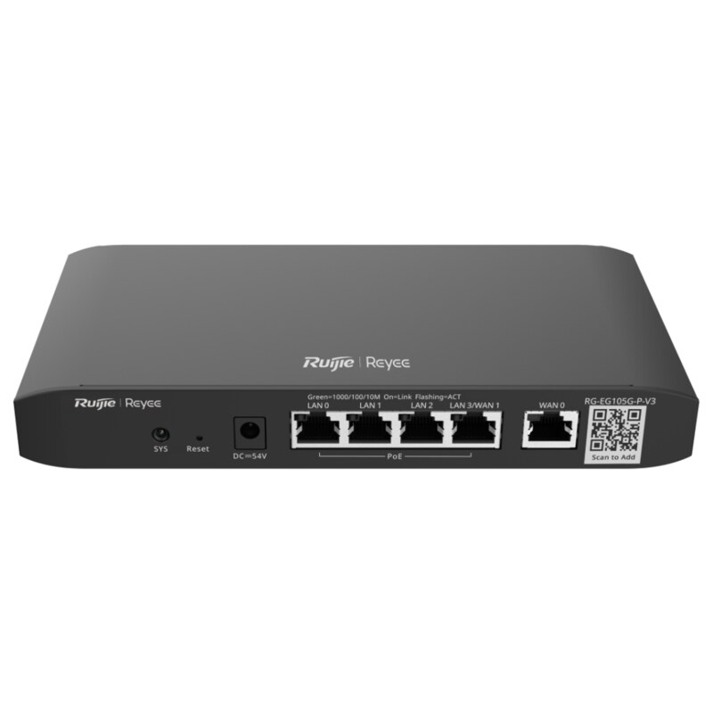 Ruijie Networks RG-EG105G-P-V3 router Gigabit Ethernet Negro