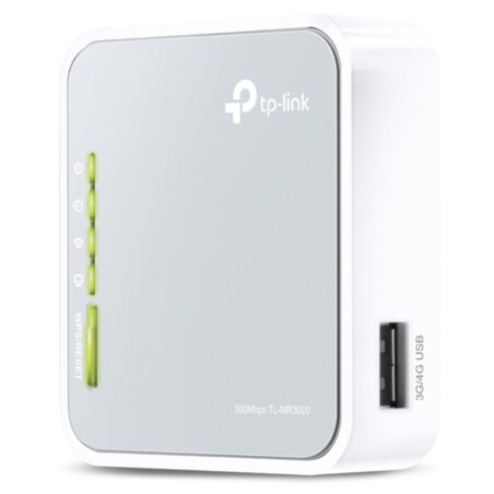 TP-Link TL-MR3020 router inalámbrico Ethernet rápido Banda única (2,4 GHz) Gris, Blanco