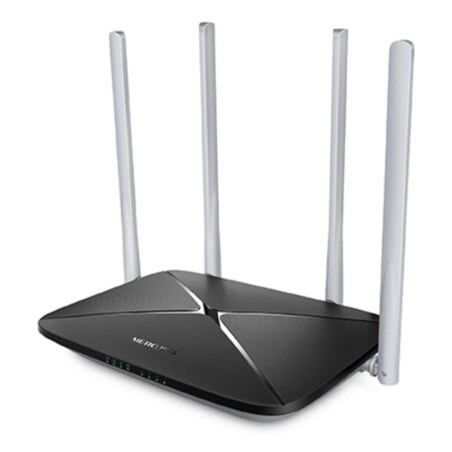 Mercusys AC12 router inalámbrico Ethernet rápido Doble banda (2,4 GHz / 5 GHz) Negro