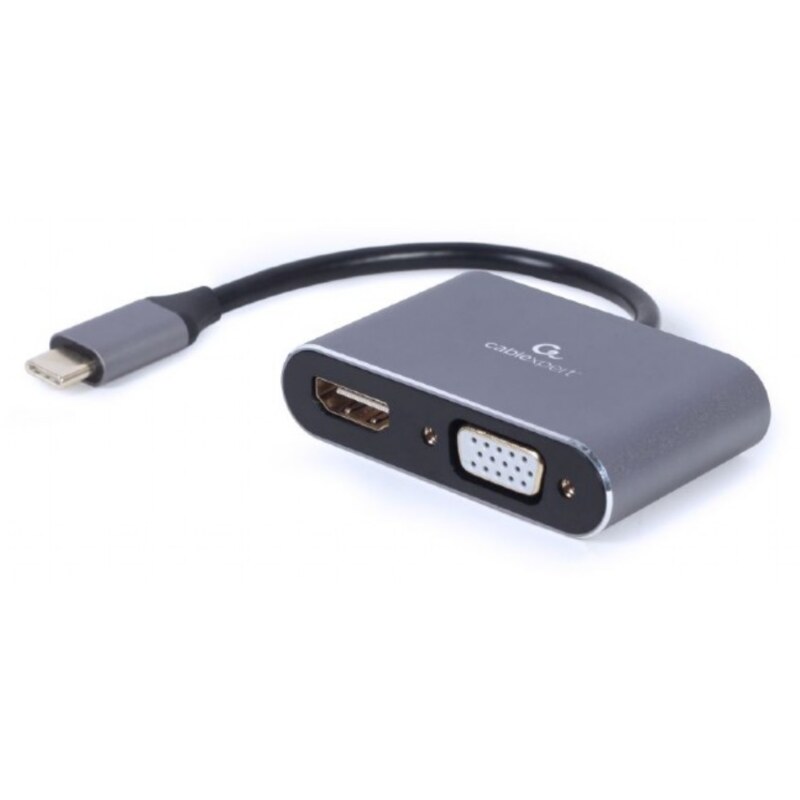 Gembird A-USB3C-HDMIVGA-01 Adaptador gráfico USB 3840 x 2160 Pixeles Gris