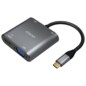 AISENS Conversor USB-C a VGA/HDMI 4K/USB3.0/USB-C PD, USB-C/M-VGA/H-HDMI/H-USB-A/H-USB-C/H, Gris, 15CM