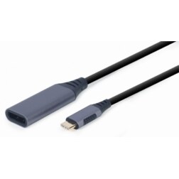 Gembird A-USB3C-DPF-01 adaptador de cable de vídeo 0,15 m USB Tipo C DisplayPort Negro, Gris